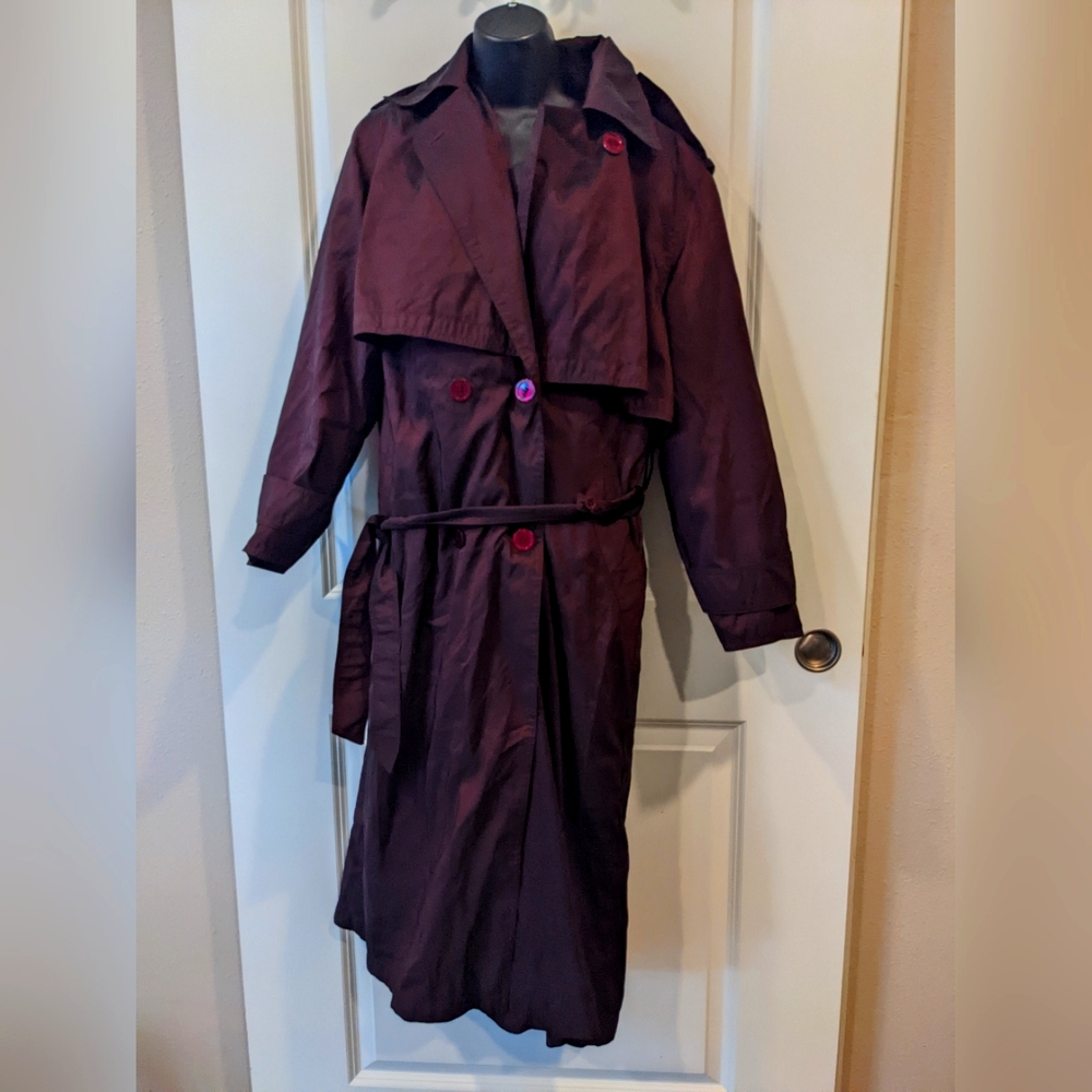Vintage New York Harbor Women Trench Coat. Size 6